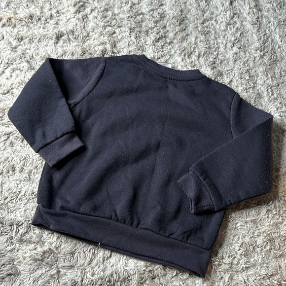 2T AC⚡️DC 2022 gray sweatshirt with silver sequins, boy or girl - Picture 6 of 7